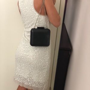 Max Studio white sequins dress sz M